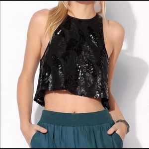 Pins and Needles Crop Top with Cut Out Back Size S